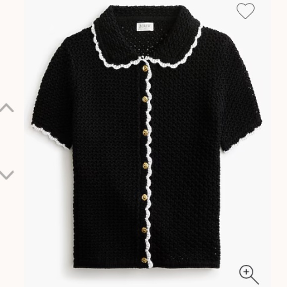 J. Crew Tops - J.Crew Short-sleeve crochet cardigan sweater